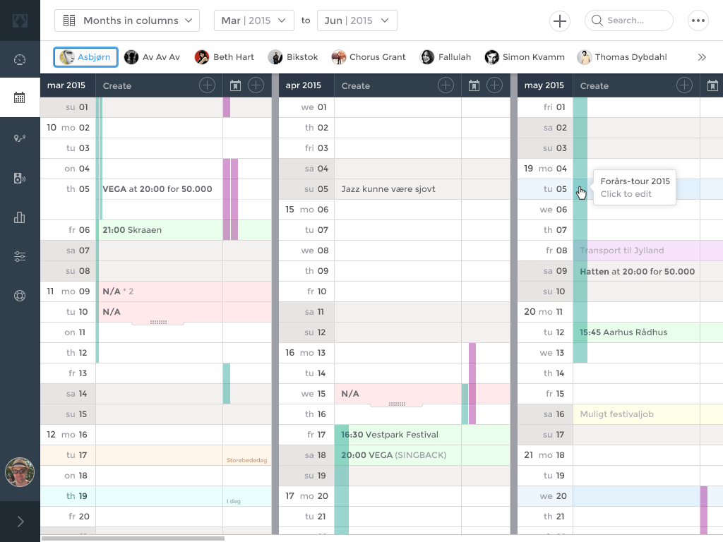 All stakeholders share the same calendar - helping them to organize and communicate.